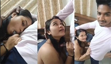 Indian Horny Wife Sucking Her Boyfriend Dick  Viral Video