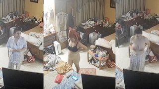 Hot Village Bhabhi Changing Her Clothes CCTV Videos