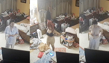 Hot Village Bhabhi Changing Her Clothes CCTV Videos