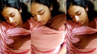 Brother Pressing & Touching Sleeping Sister Boobs