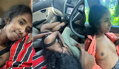 Desi Slim Young Mallu GF Nude Captured Inside Car Mms